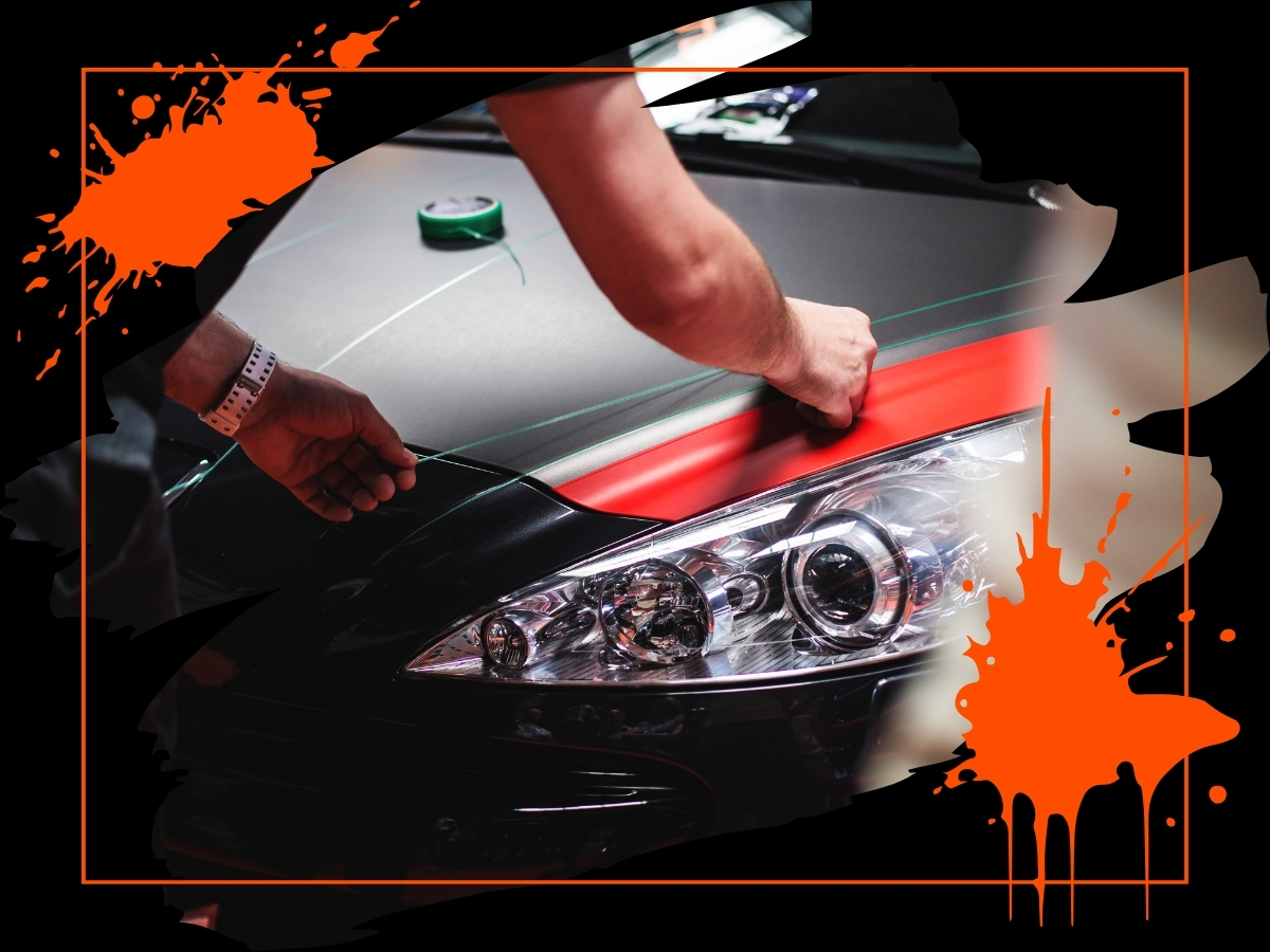 Wrapping a car hood